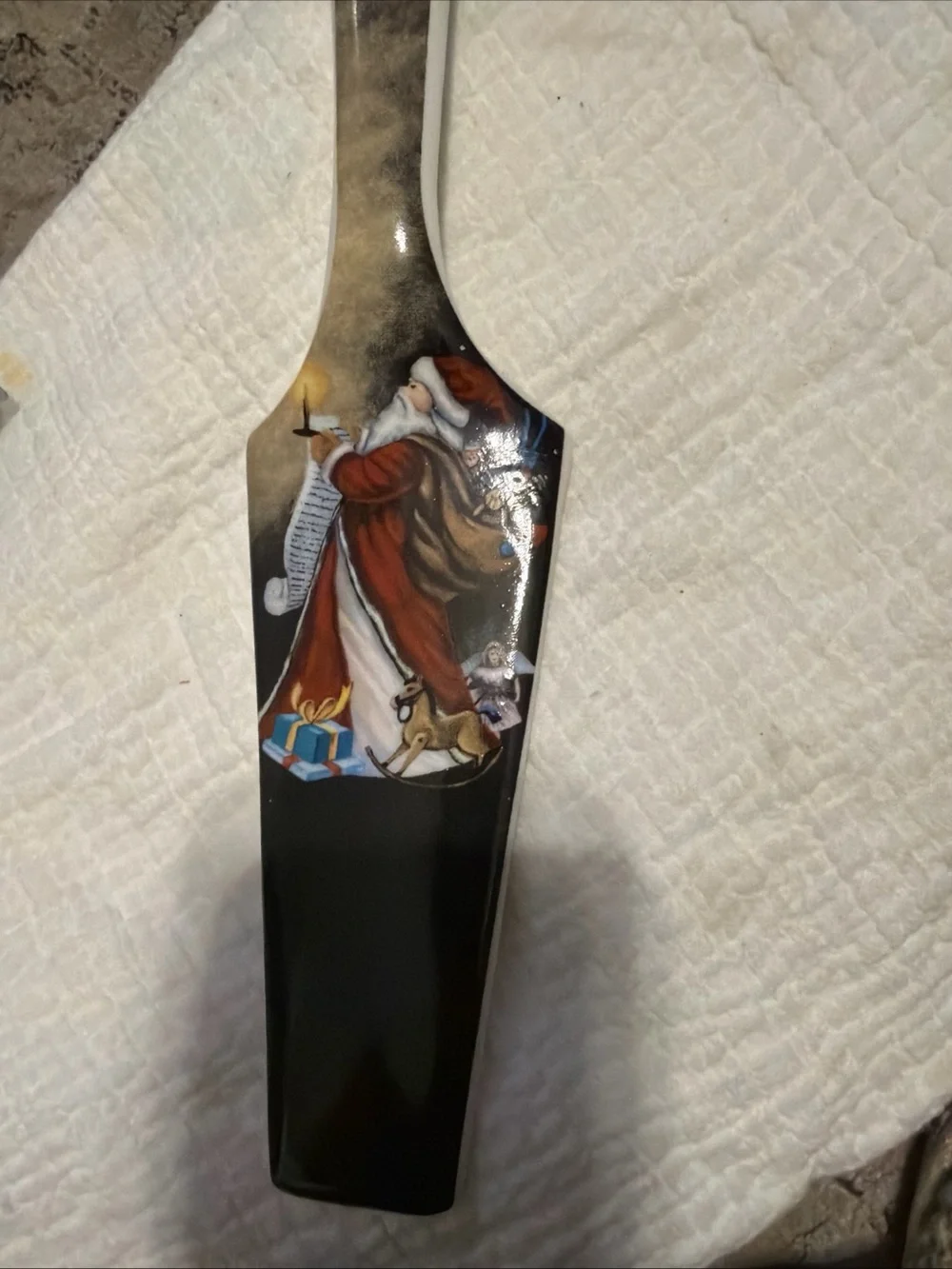 St Nick Christmas Winter Scene Pastry Pie Cake Server Microwave&Dishwasher Safe